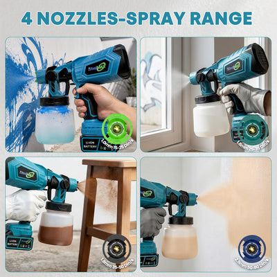 itoolmax high pressure cordless paint sprayer 4 nozzles