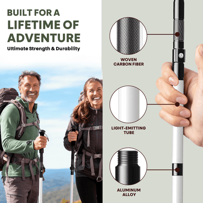 itoolmax illuminated trekking stick adventure