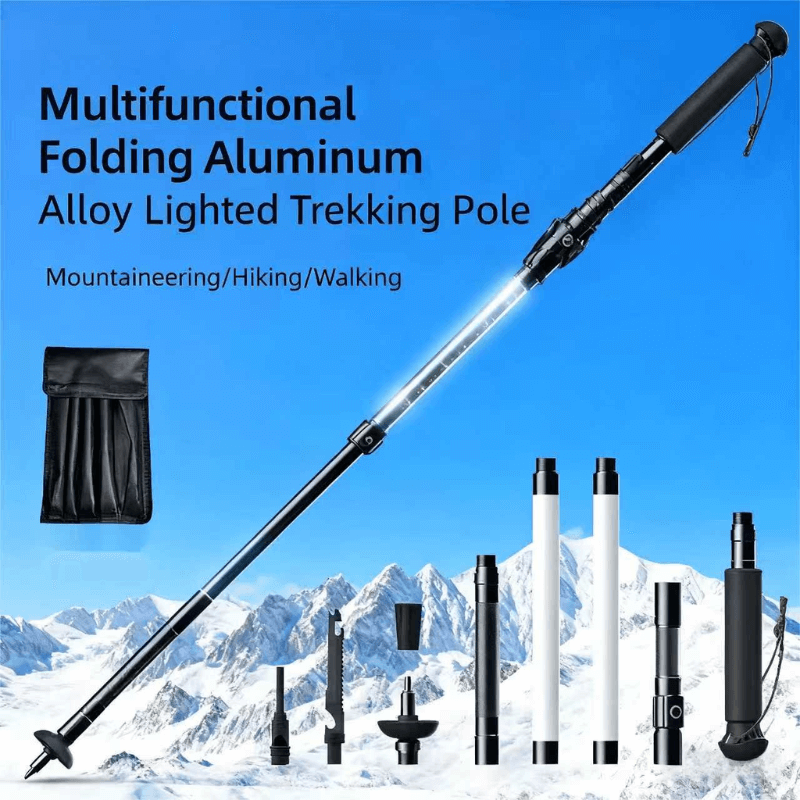 itoolmax illuminated hiking stick alumium