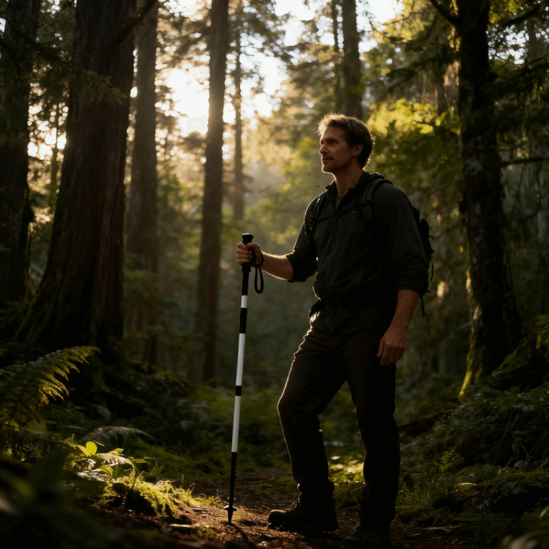 itoolmax illuminated hiking stick foldtable