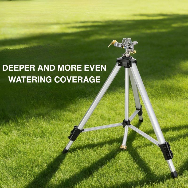 itoolmax impact tripod sprinkler for lawn garden bigger coverage