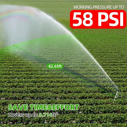 itoolmax impact tripod sprinkler for lawn garden working pressure