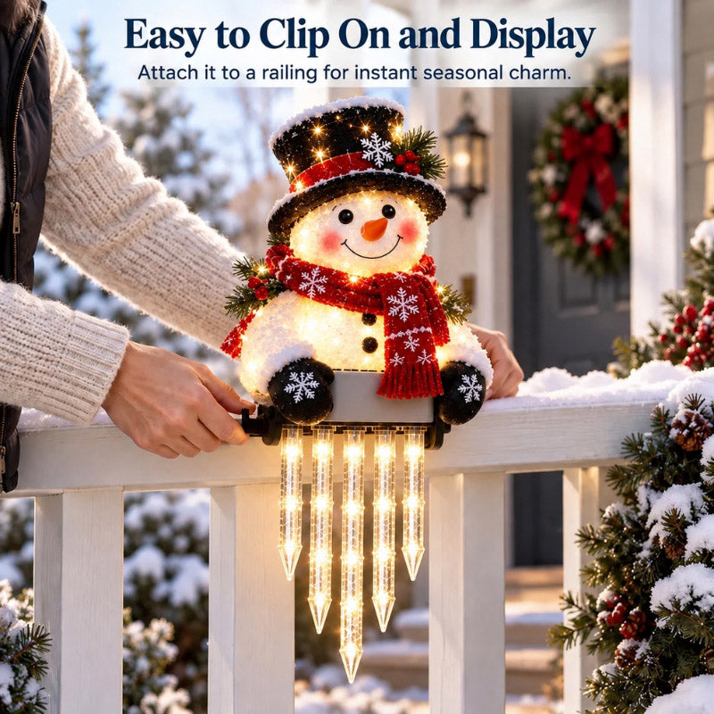 itoolmax light up snowman christmas icicle light decor easy to clip