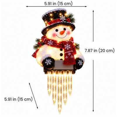 itoolmax light up snowman christmas icicle light decor product size