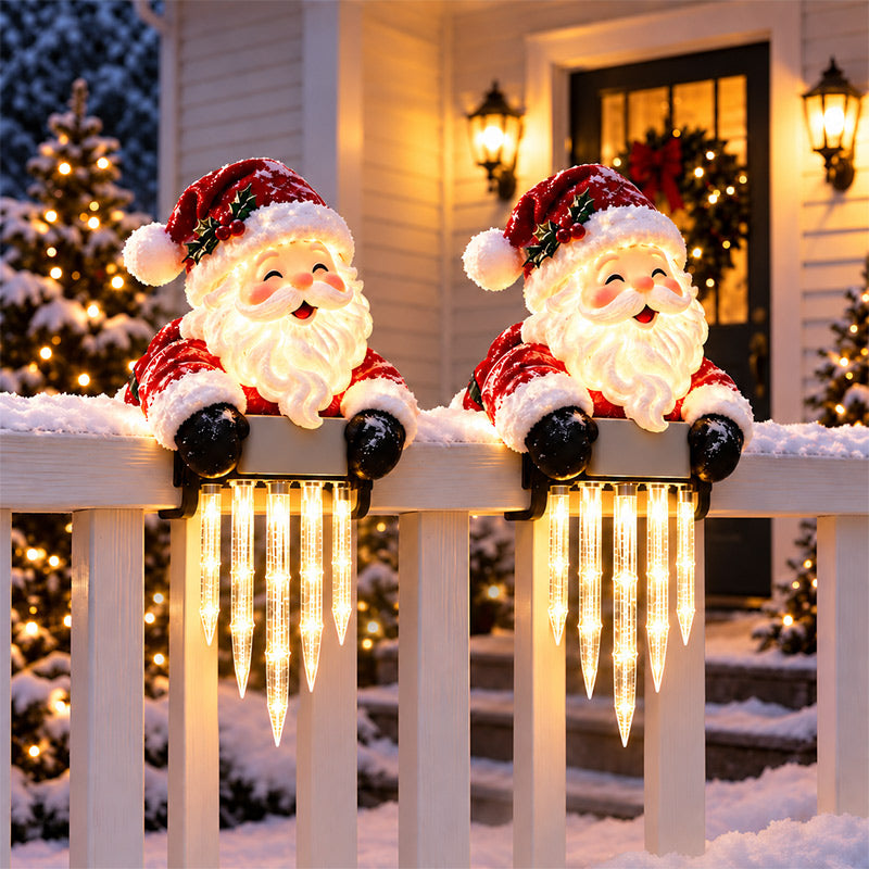 itoolmax light up snowman christmas icicle light santa claus 2pcs