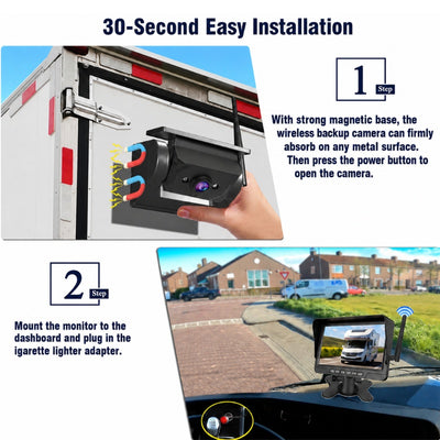 itoolmax magnetic solar wireless backup camera easy installation