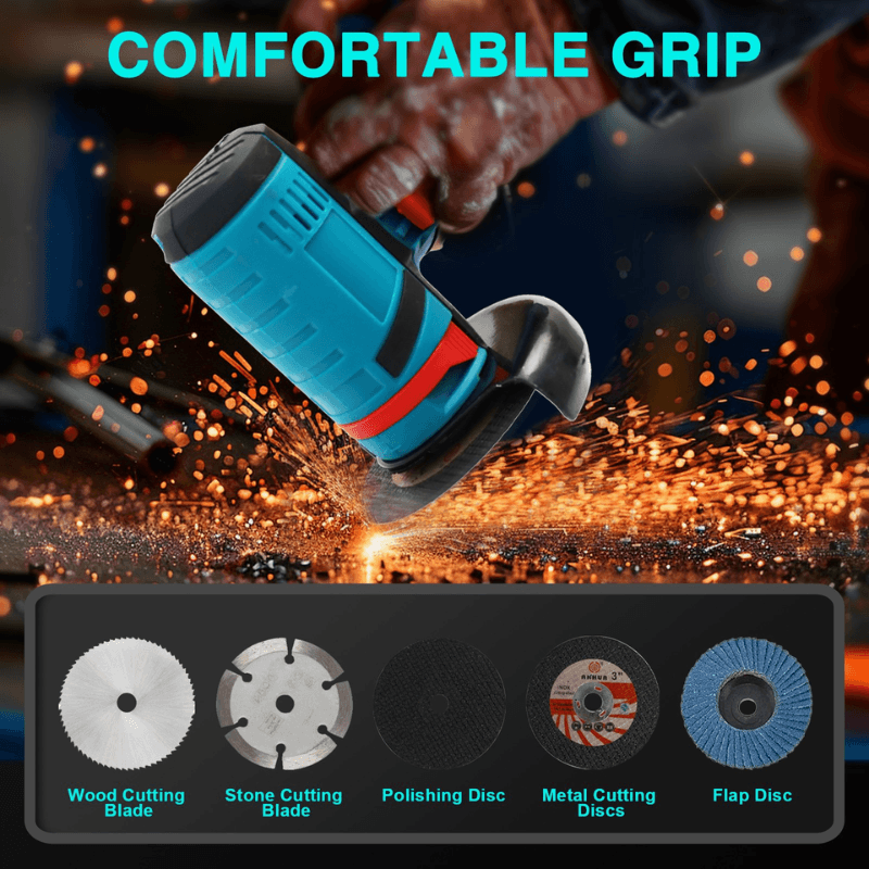 itoolmax mini brushless cordless angle grinder comfortable grip