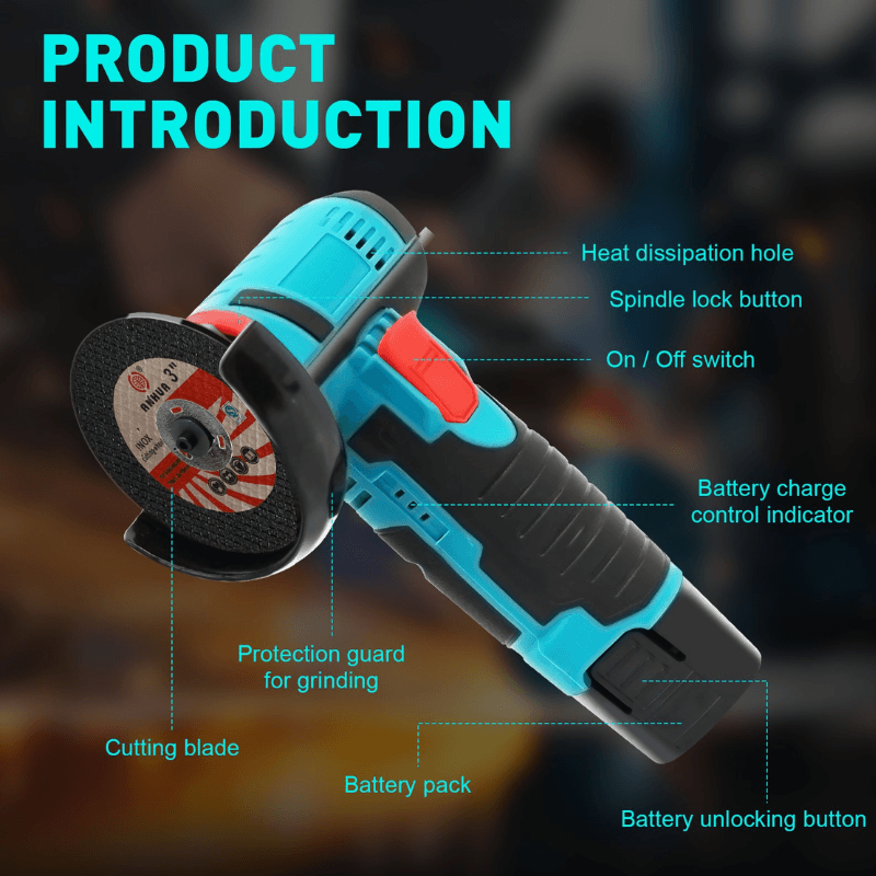 itoolmax mini brushless cordless angle grinder specification