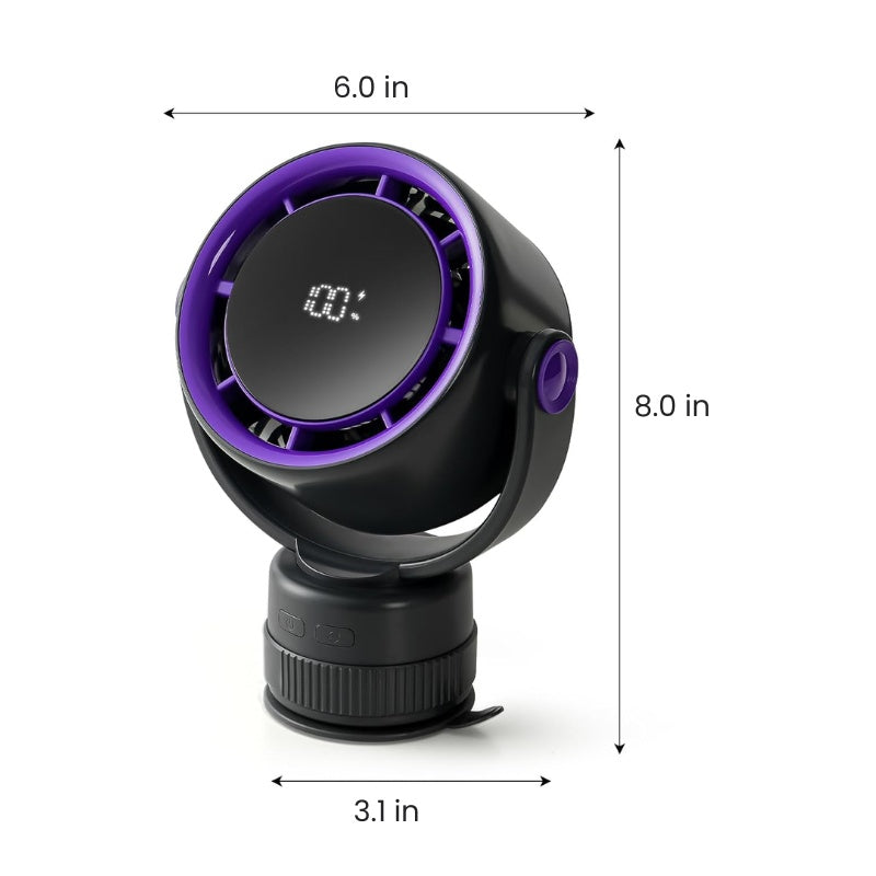 itoolmax oscillating desk wall mount fan product size