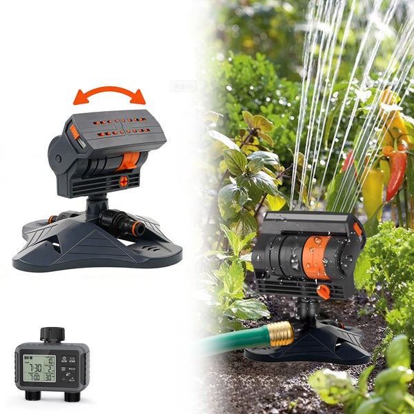 16-Nozzle Oscillating Sprinkler with Sprinkler Water Timer – itoolmax