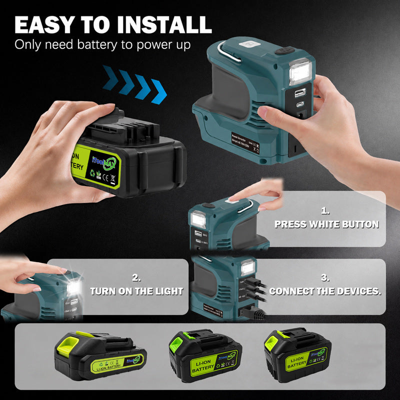 itoolmax portable power inverter easy to install