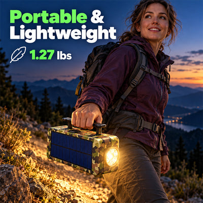 itoolmax portable solar camping lantern lightweight