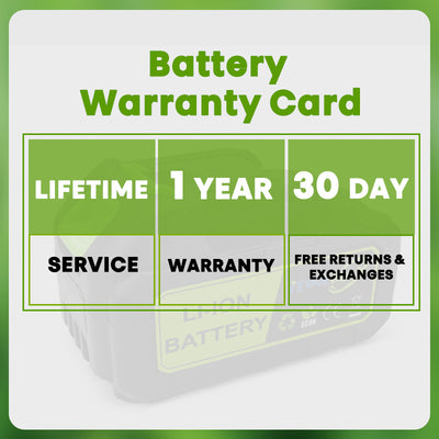 iToolMax Universal Rechargeable Lithium Battery Warranty