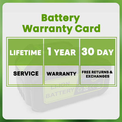 iToolMax Universal Rechargeable Lithium Battery Warranty