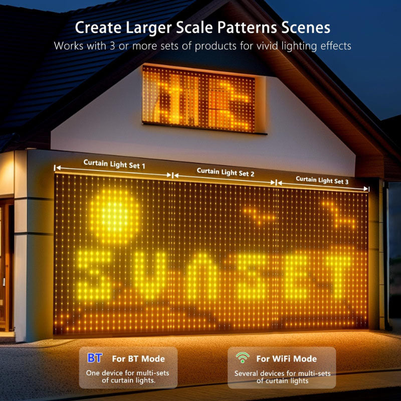 itoolmax rgbic outdoor led net lights product for vivid lighting effects