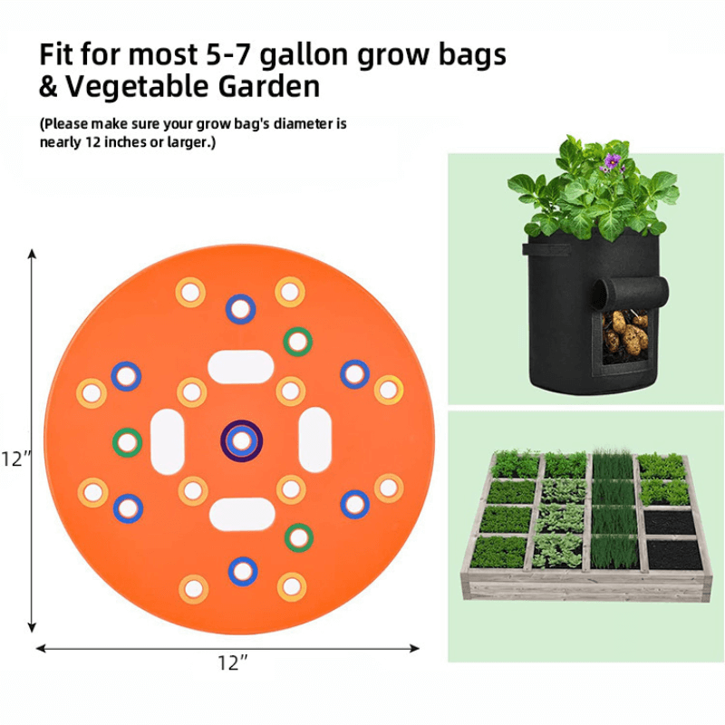 itoolmax seed planting template fit for 7 gallon grow bags