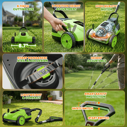 itoolmax small electric lawn mower design