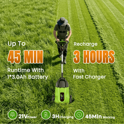 itoolmax small electric lawn mower up to 45 mins runtime