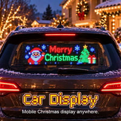 itoolmax smart christmas led pixel display car decoration