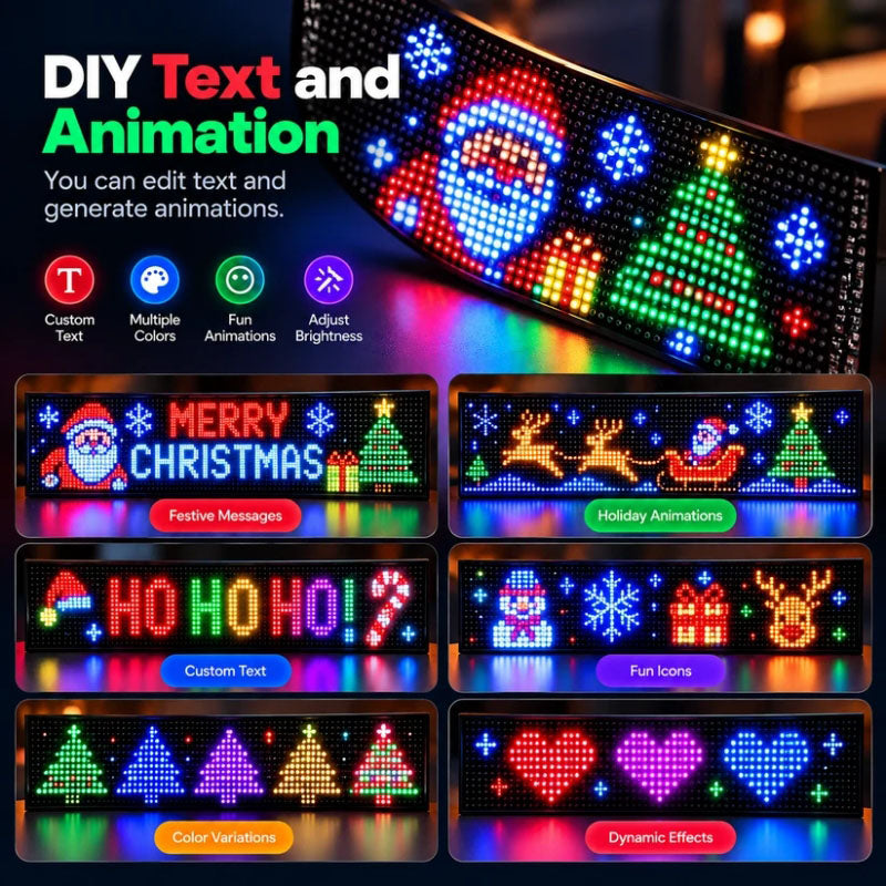 itoolmax smart christmas led pixel display diy function