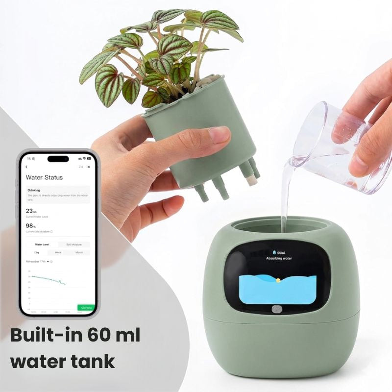 itoolmax smart plant pot with app remote control built in 60 ml water tank