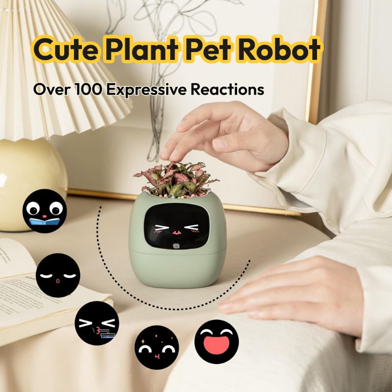 itoolmax smart plant pot with app remote control with 100 expressions