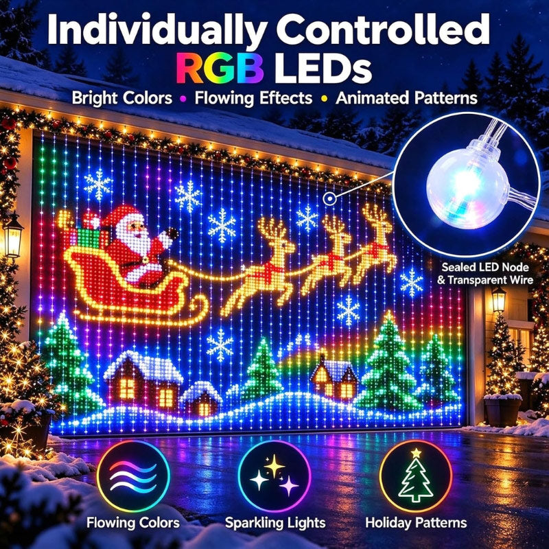 itoolmax smart rgbic outdoor led net lights dynamic effects