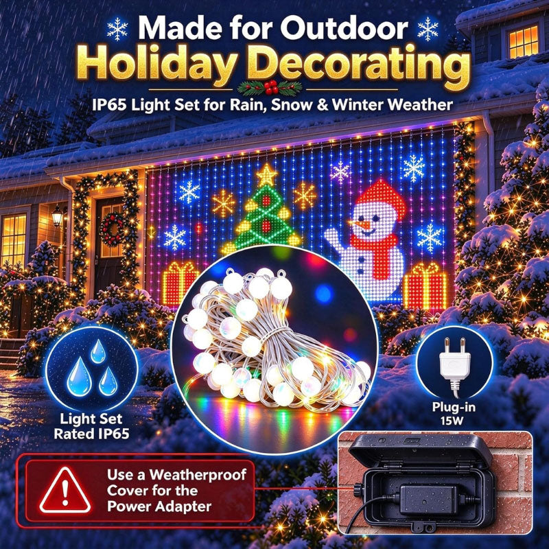 itoolmax smart rgbic outdoor led net lights waterproof