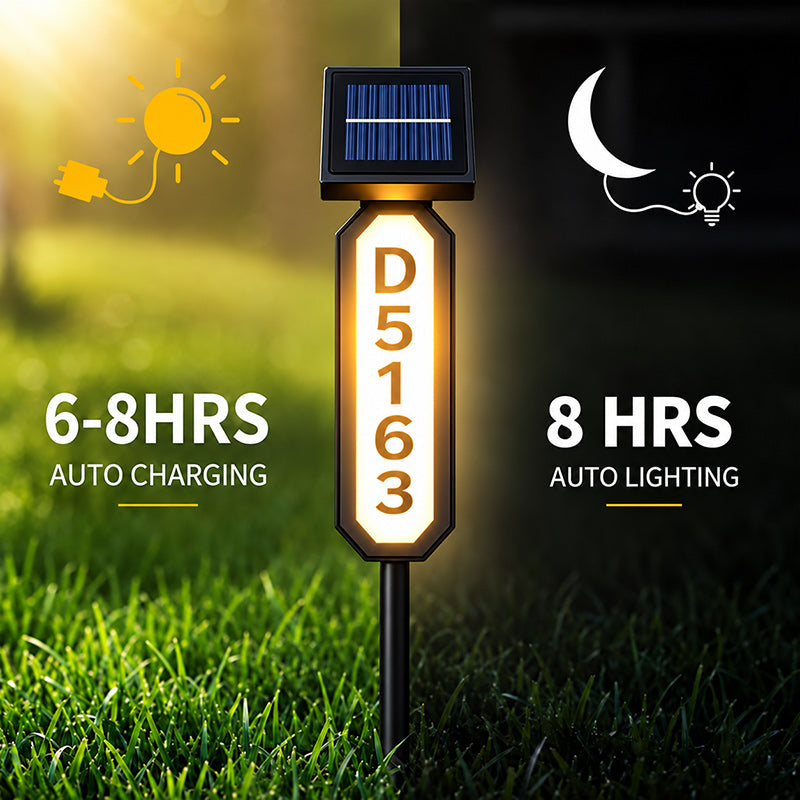 itoolmax solar address sign house number light 8 hours runtime