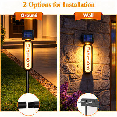 itoolmax solar address sign house number light easy to install