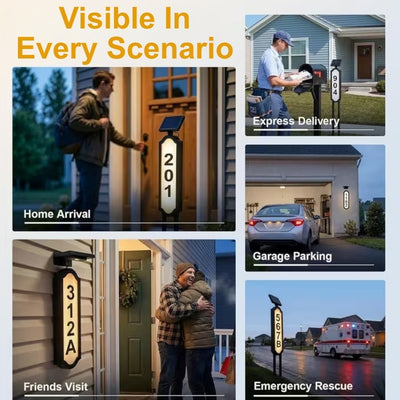 itoolmax solar address sign house number light in every scenario