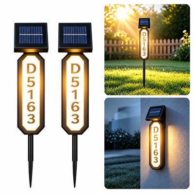 itoolmax solar address sign house number light product 2pcs