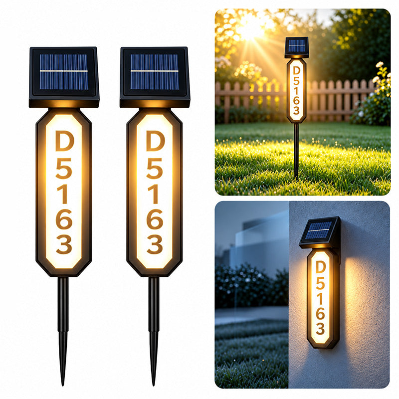 itoolmax solar address sign house number light product 2pcs