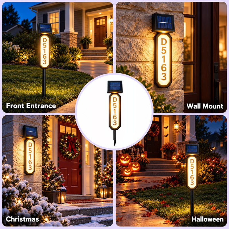 itoolmax solar address sign house number light wide use