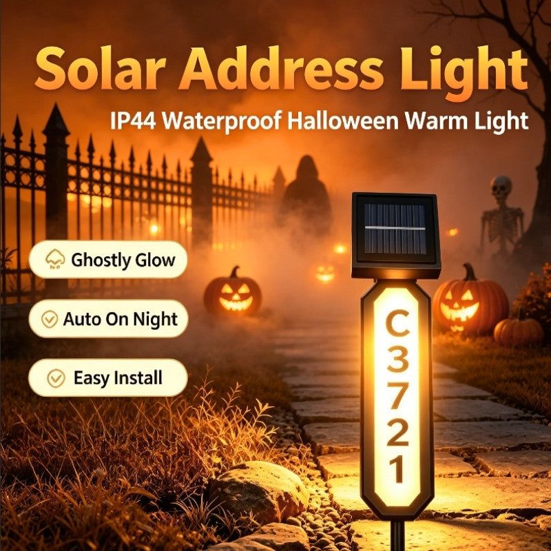 itoolmax solar address sign house number light with 2 light color