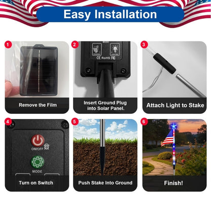 itoolmax solar american flag lights easy installation