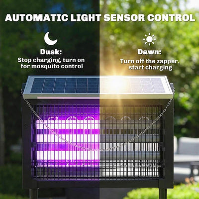 itoolmax solar bug zapper outdoor waterproof automatic light sensor control