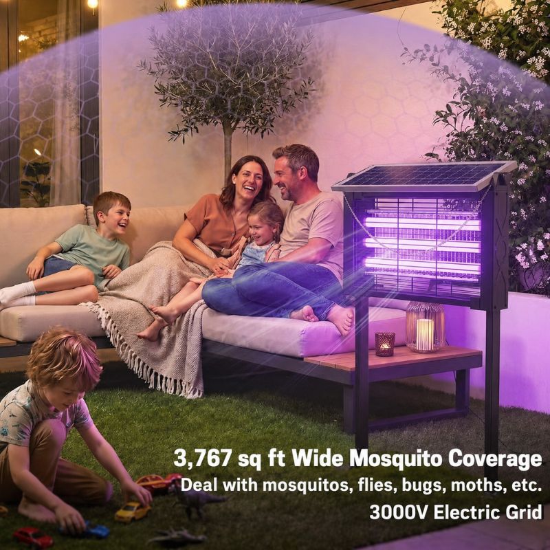 itoolmax solar bug zapper outdoor waterproof wide mosquito coverage