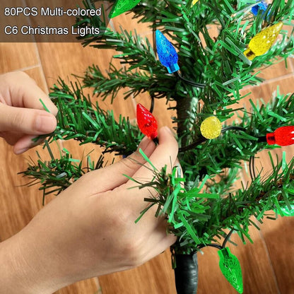 itoolmax solar christmas tree lights with 4 vibrant colors 80leds