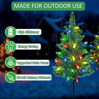 itoolmax solar christmas tree lights with 4 vibrant colors outdoor use