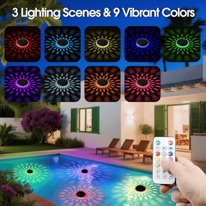 itoolmax solar floating pool lights 3light secenes & 9 vibrant colors