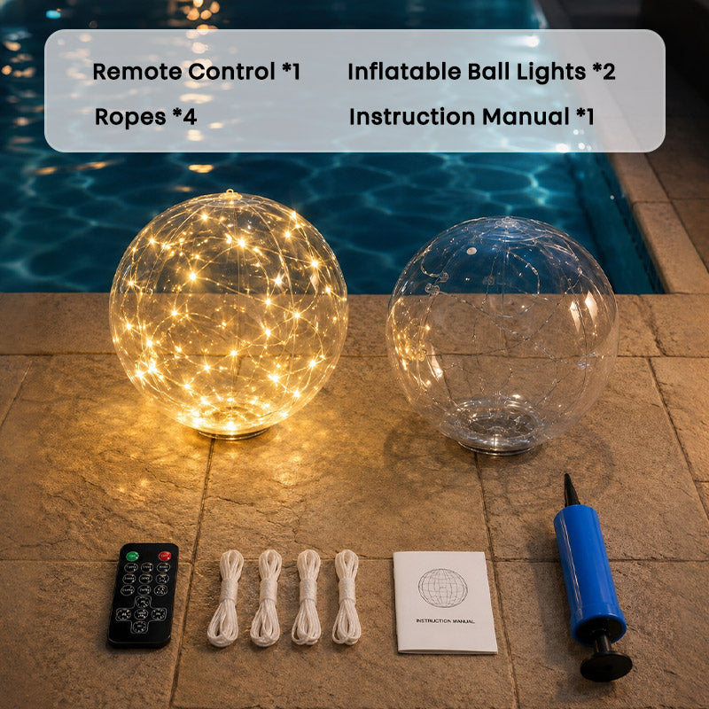 itoolmax solar floating pool lights package