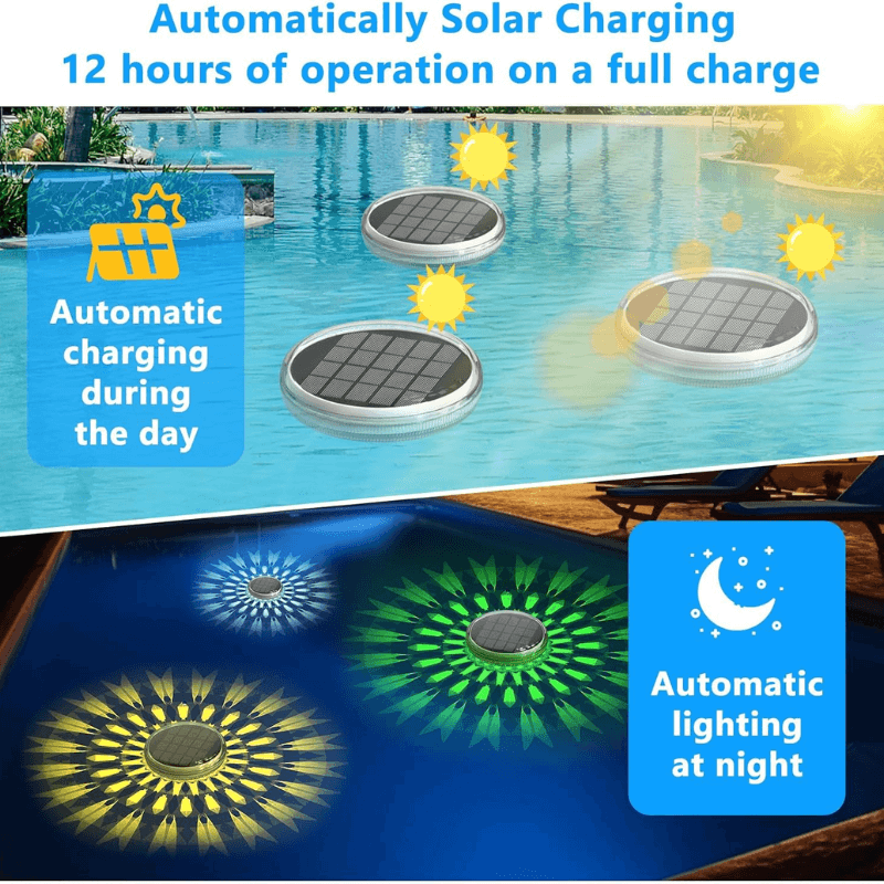 itoolmax solar floating pool lights smart time setting