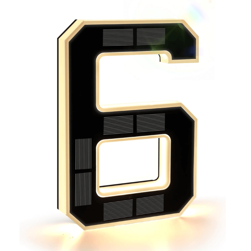 itoolmax solar lighted house numbers 6