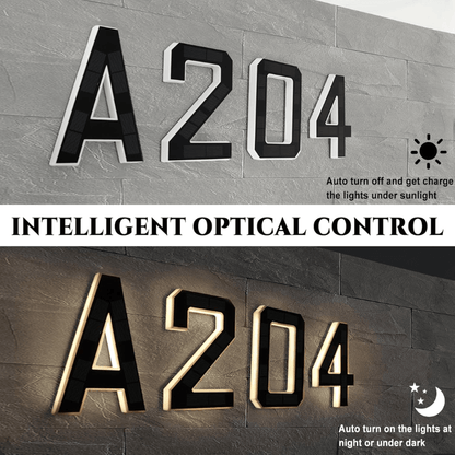 itoolmax solar lighted house numbers auto turn off