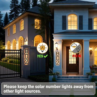 itoolmax solar lighted house numbers  eco friendly