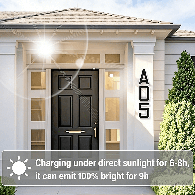 itoolmax solar lighted house numbers sunlight for 6-8h