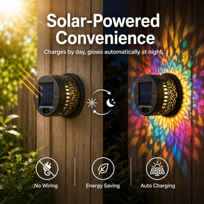 itoolmax solar mandala projector wall light solar powered