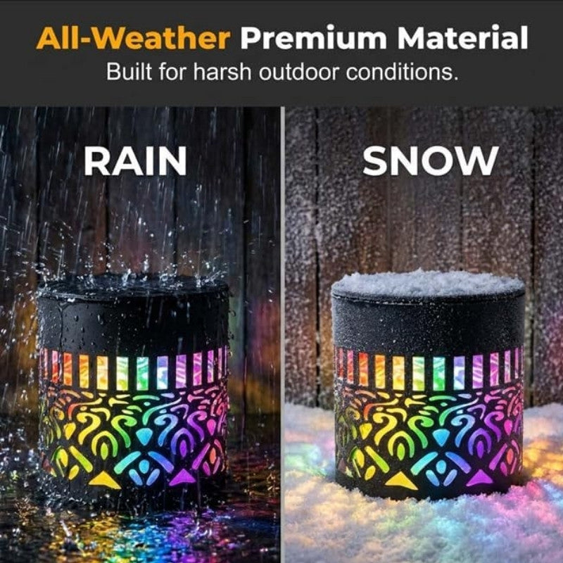 itoolmax solar mandala projector wall light waterproof