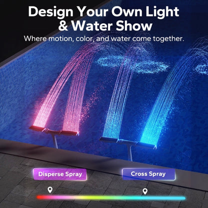 itoolmax solar pool fountain with 10 color led lights design your light show